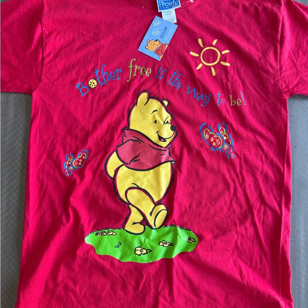 Disney Red Winnie the Pooh Graphic Tee NWT